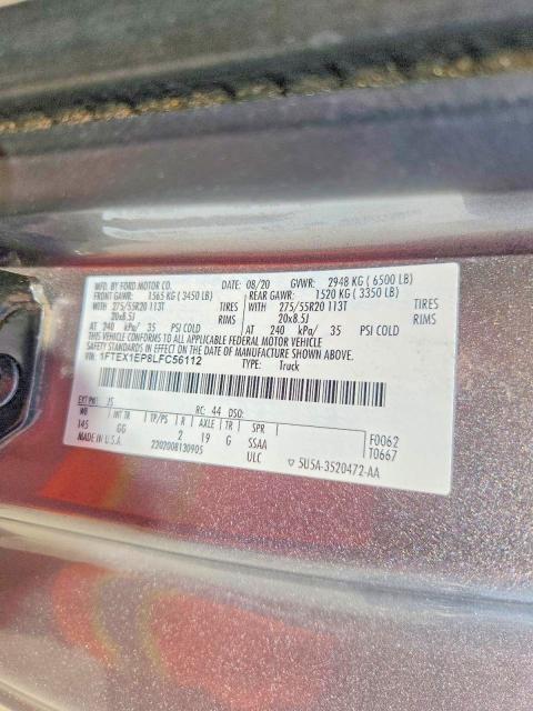 2020 Ford F150 Super Cab