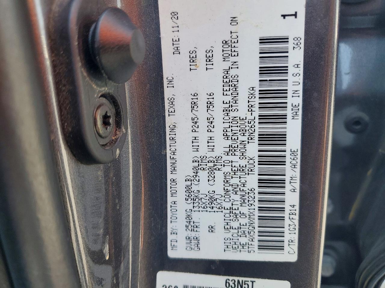 2021 Toyota Tacoma SR
