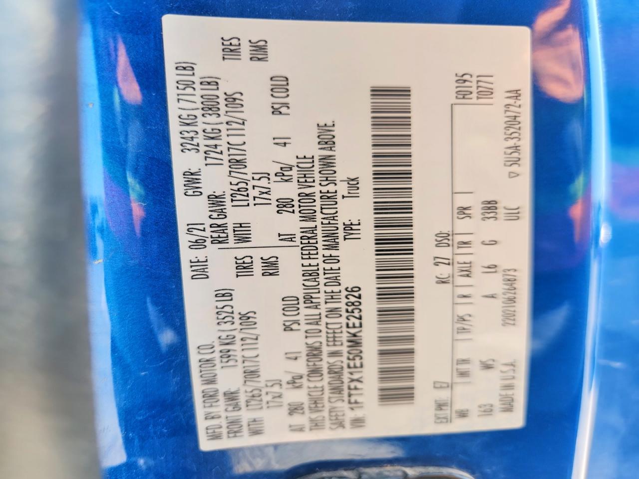 2021 Ford F150 Super Cab