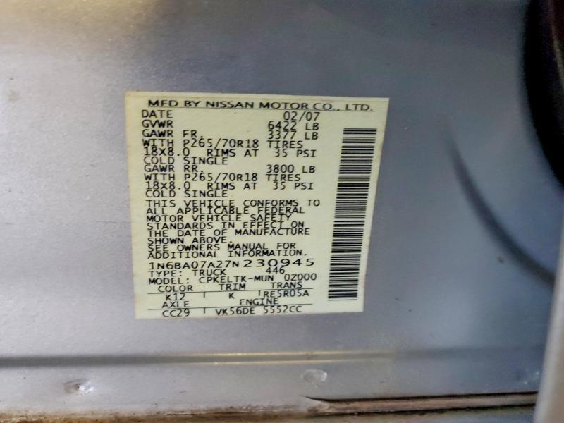 2007 Nissan Titan XE FFV