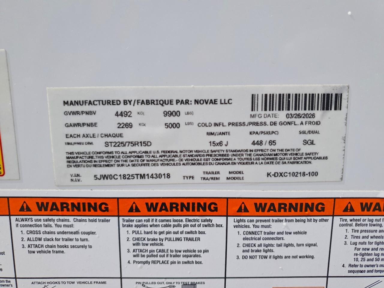 2026 Look K-DXC10218-100 Enclosed Cargo Trailer