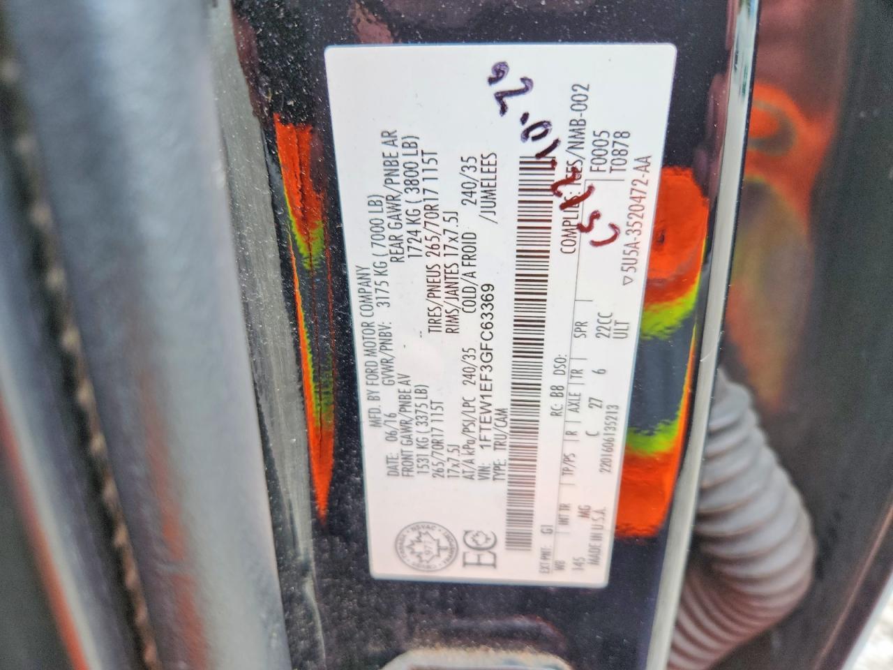 2016 Ford F150 Supercrew