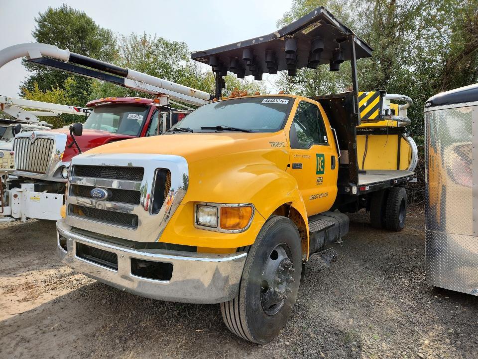 2010 Ford F650 Super Duty Flatbed Truck With Crash Attenuato