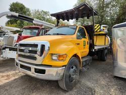 Ford f650 salvage cars for sale: 2010 Ford F650 Super Duty Flatbed Truck With Crash Attenuato