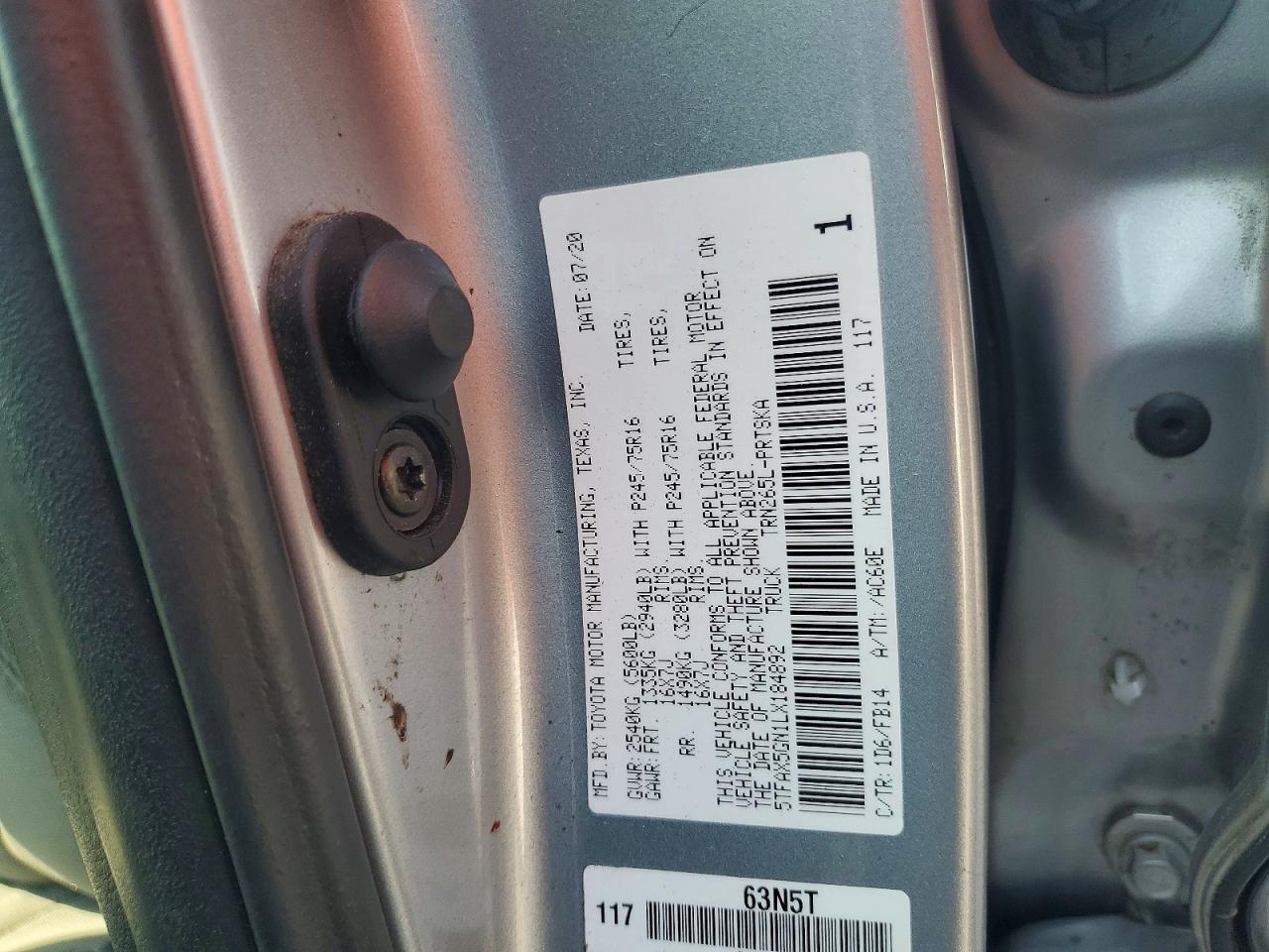 2020 Toyota Tacoma SR