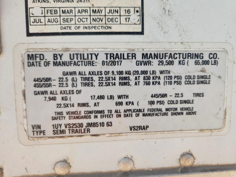 2018 Utility 2017 Utility VS2RAP Refrigerated Van Trailer