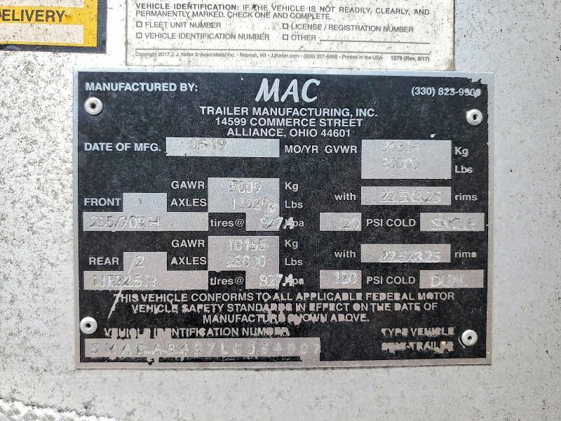 2020 MAC Roll-OFF Container Trailer