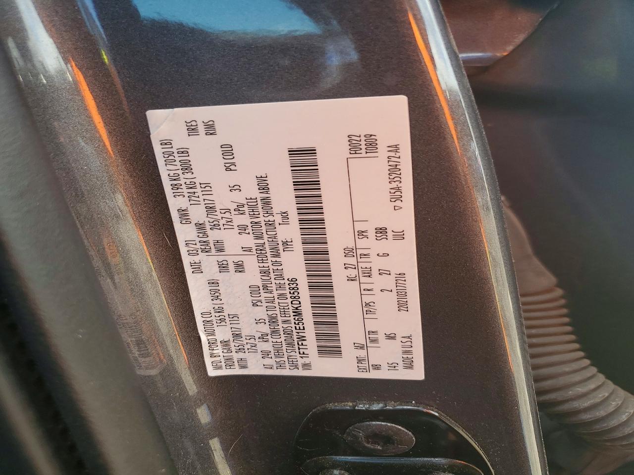 2021 Ford F150 Supercrew