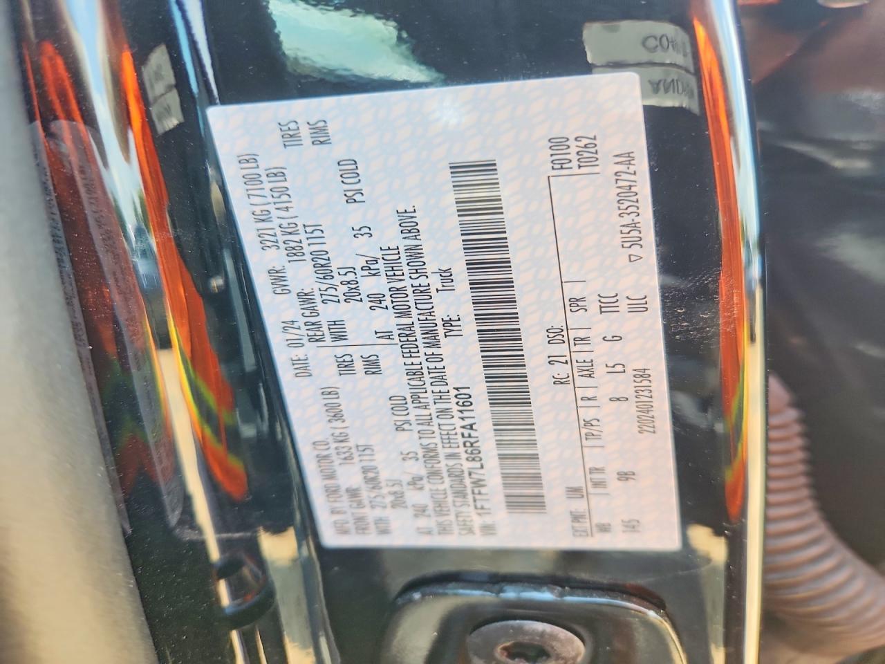 2024 Ford F150 Platinum