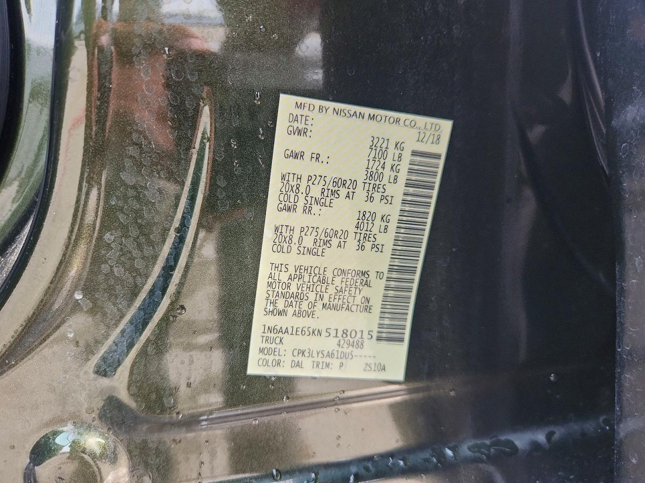 2019 Nissan Titan Platinum Reserve