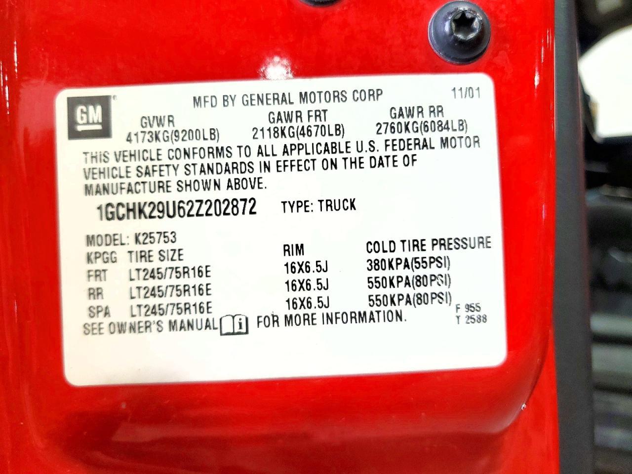 2002 Chevrolet Silverado K2500 Heavy Duty