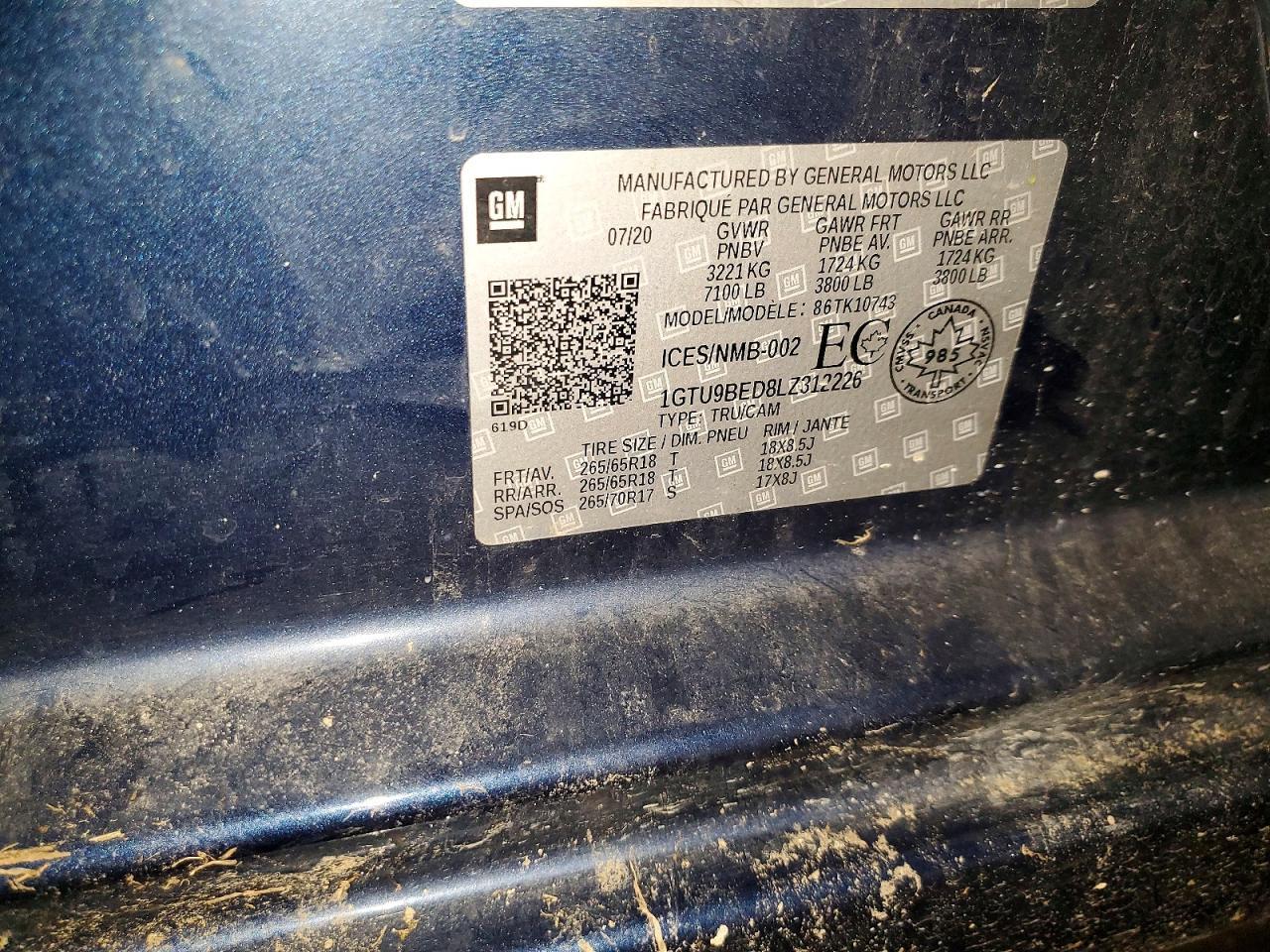 2020 GMC Sierra K1500 SLE