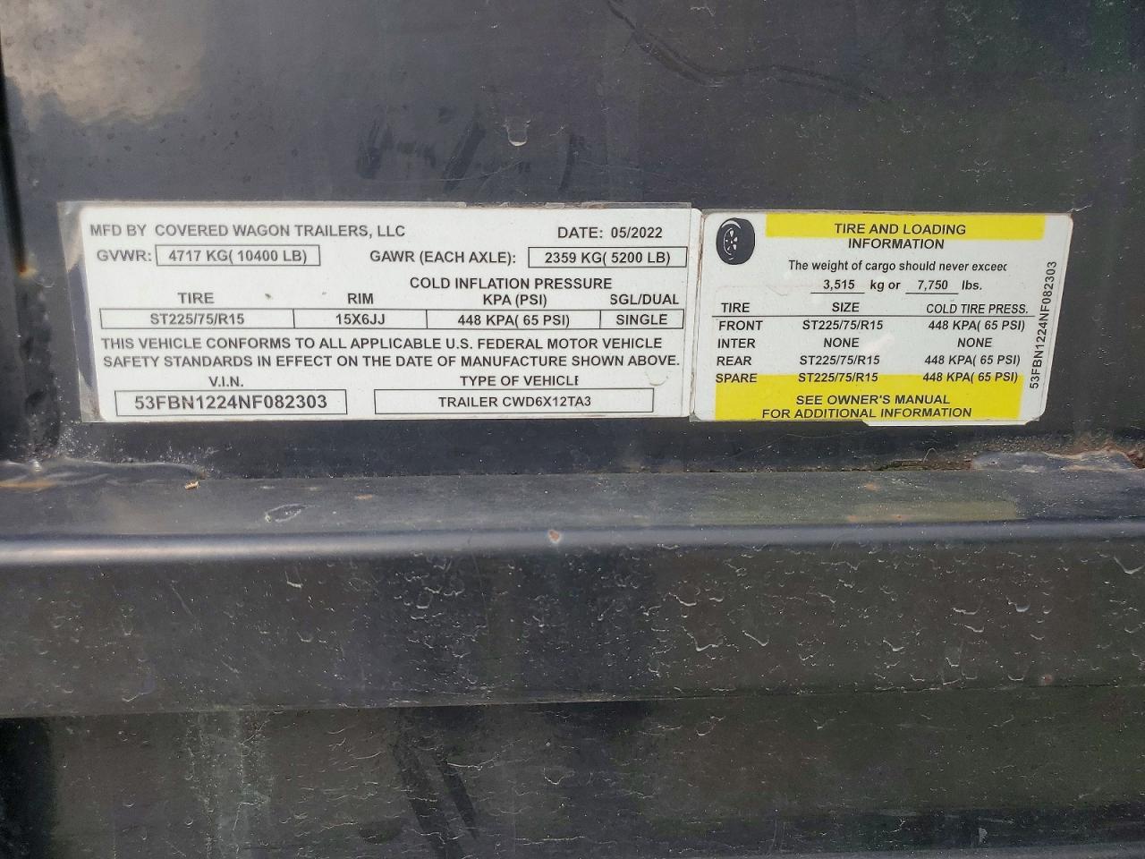 2022 Covered Wagon CWD6X12TA3 Dump Trailer