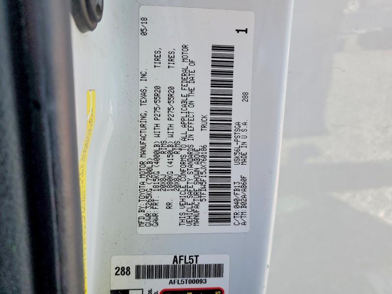 2018 Toyota Tundra Crewmax SR5