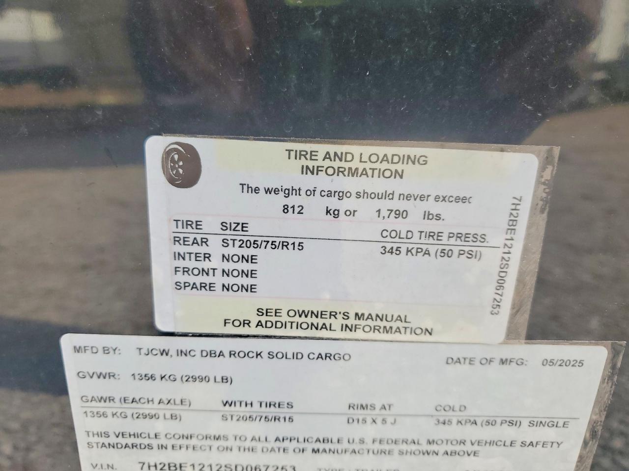 2025 Rock Solid Carg O 6X12 SA Enclosed Cargo Trailer