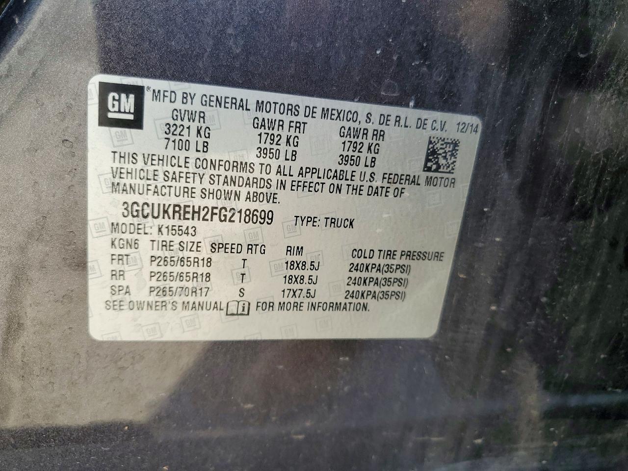 2015 Chevrolet Silverado K1500 LT