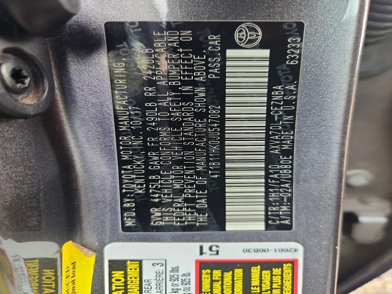 2018 Toyota Camry le