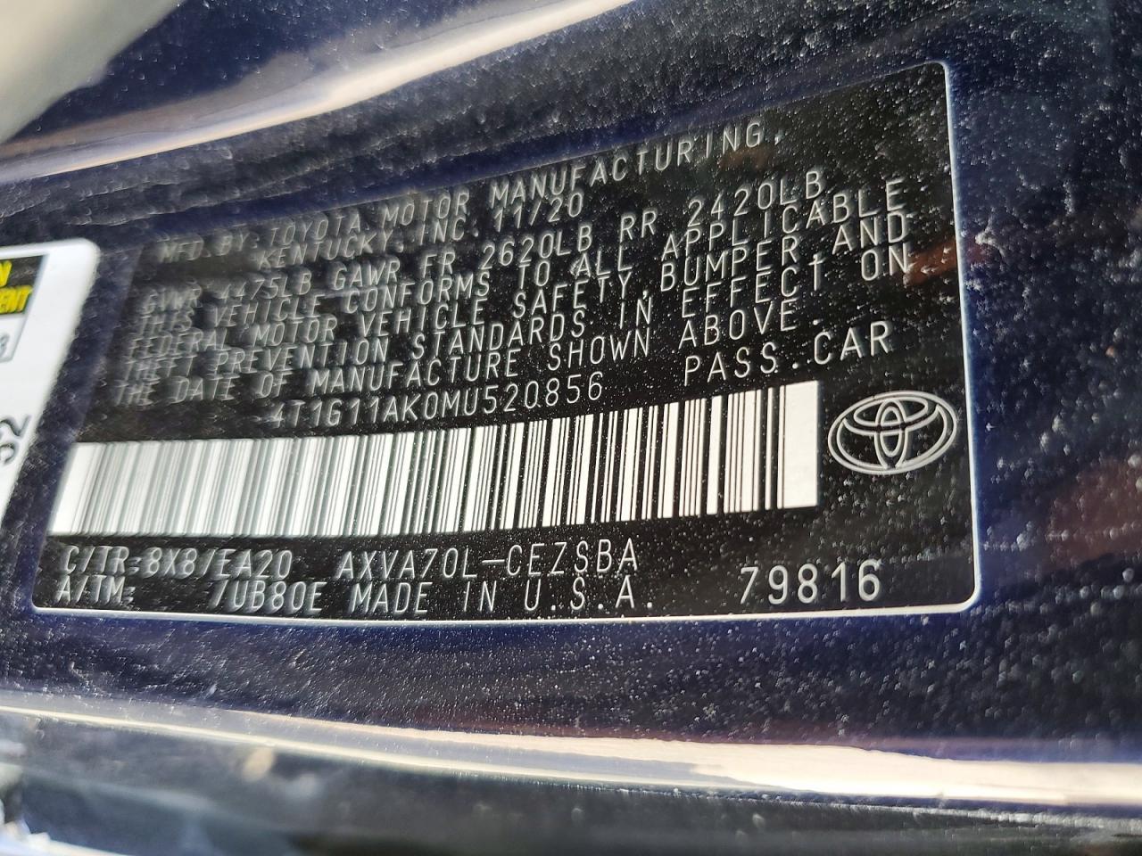 2021 Toyota Camry se