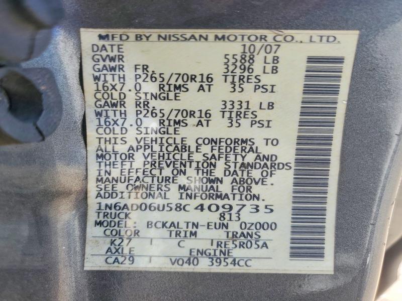 2008 Nissan Frontier SE V6