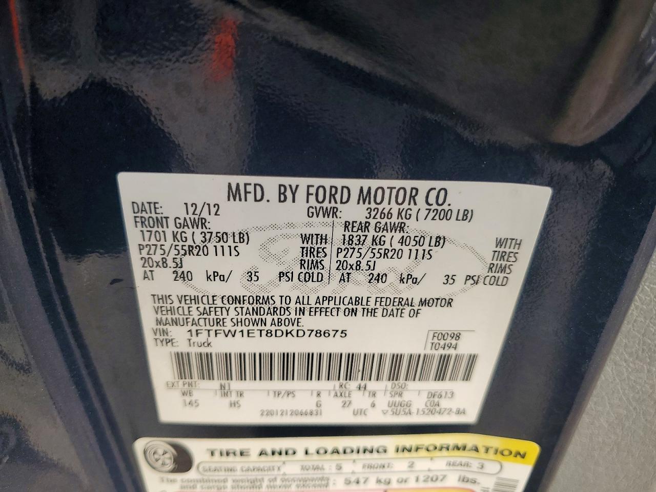 2013 Ford F150 Supercrew