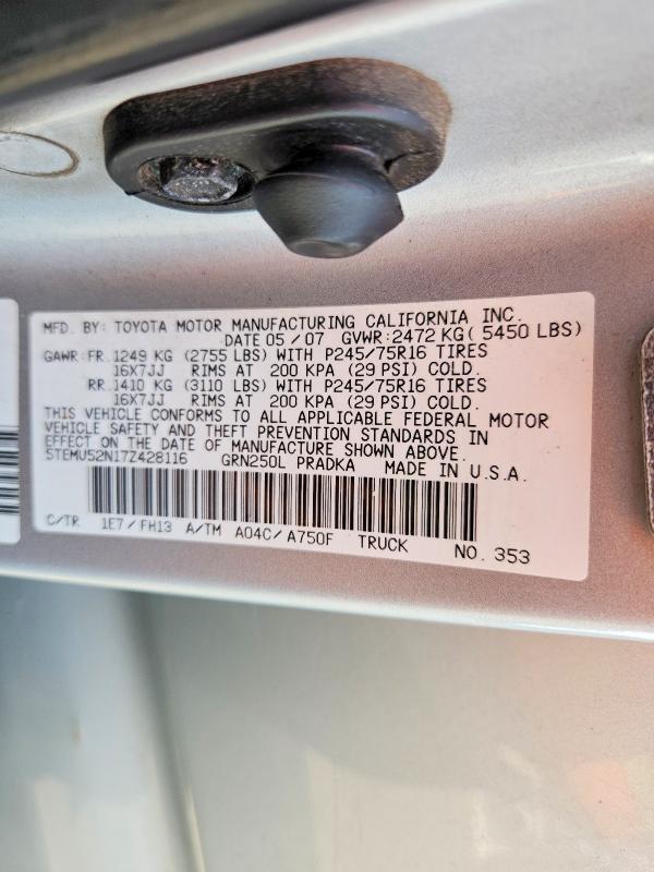 2007 Toyota Tacoma Double Cab Long BED
