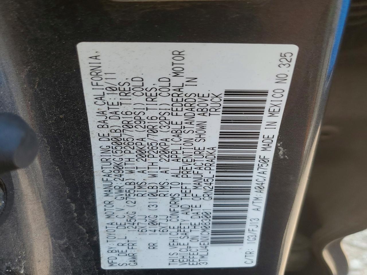 2012 Toyota Tacoma V6