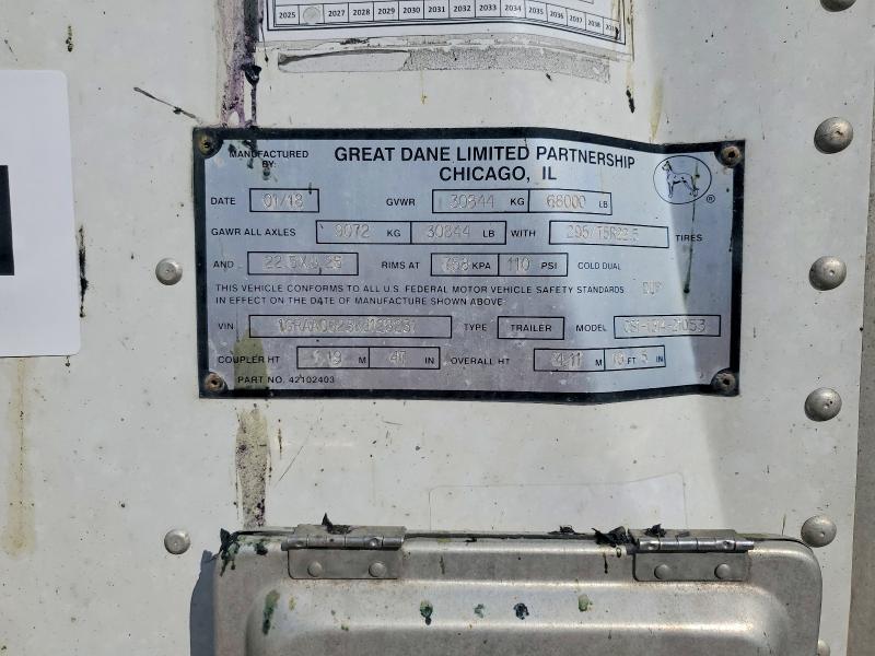 2019 Great Dane CS1-1314-21053 DRY Van Trailer