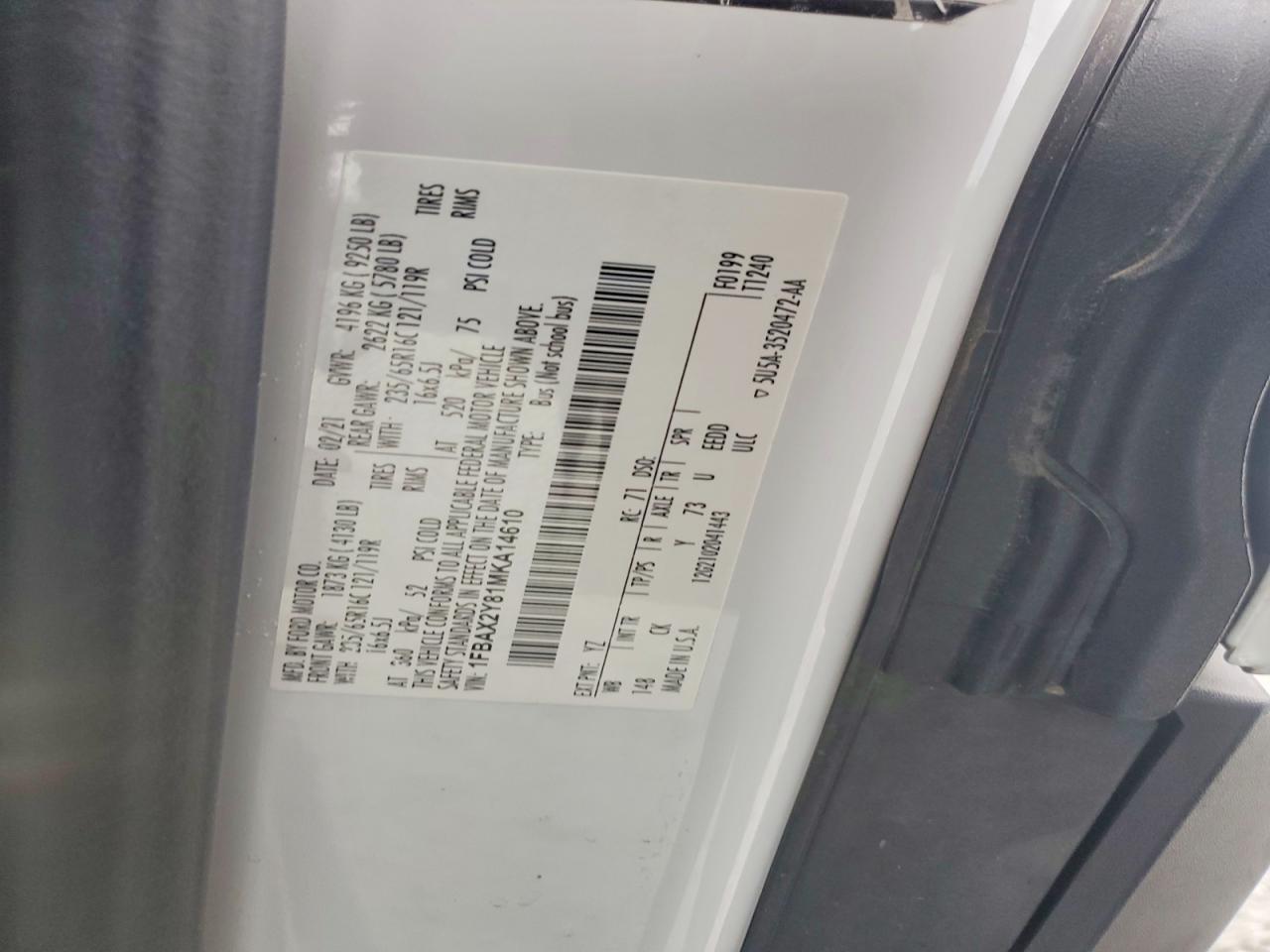 2021 Ford Transit T-350