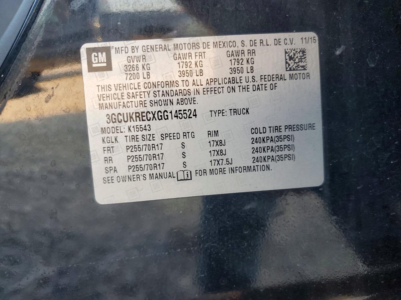 2016 Chevrolet Silverado K1500 LT