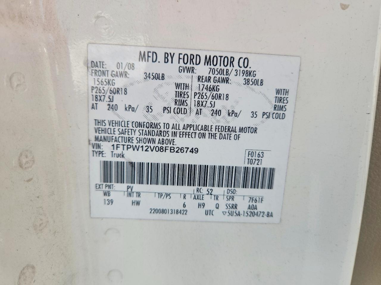 2008 Ford F150 Supercrew
