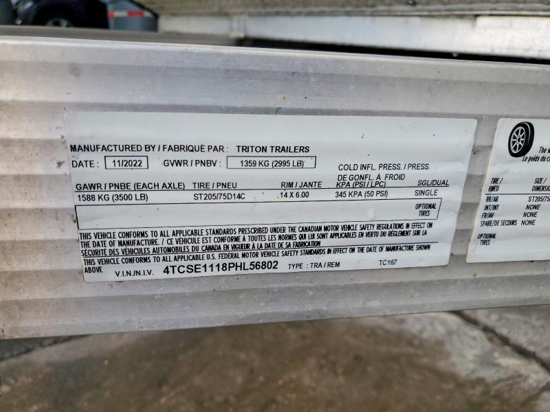 2023 Triton Trailer TC-167