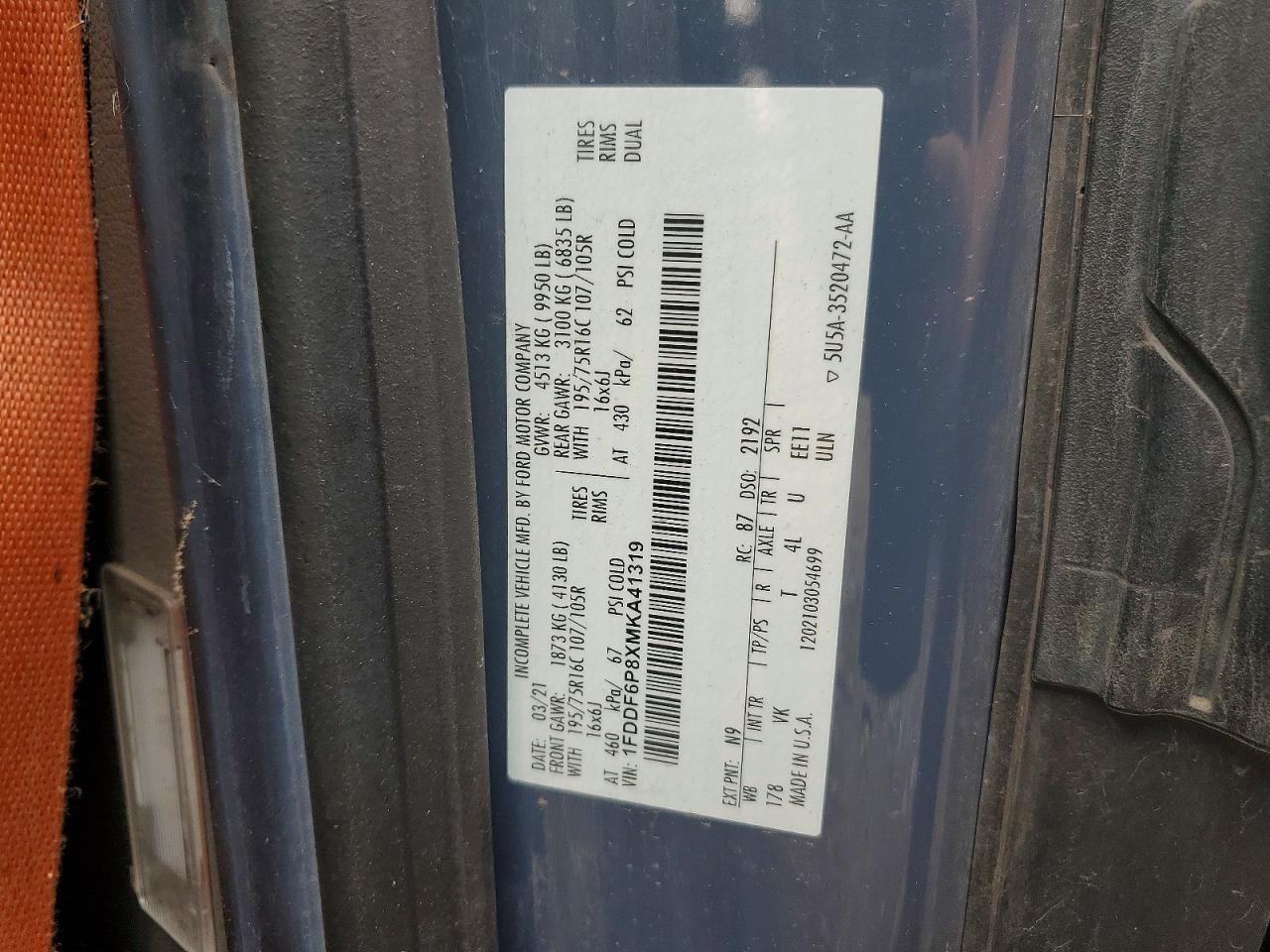 2021 Ford Transit Delivery Truck