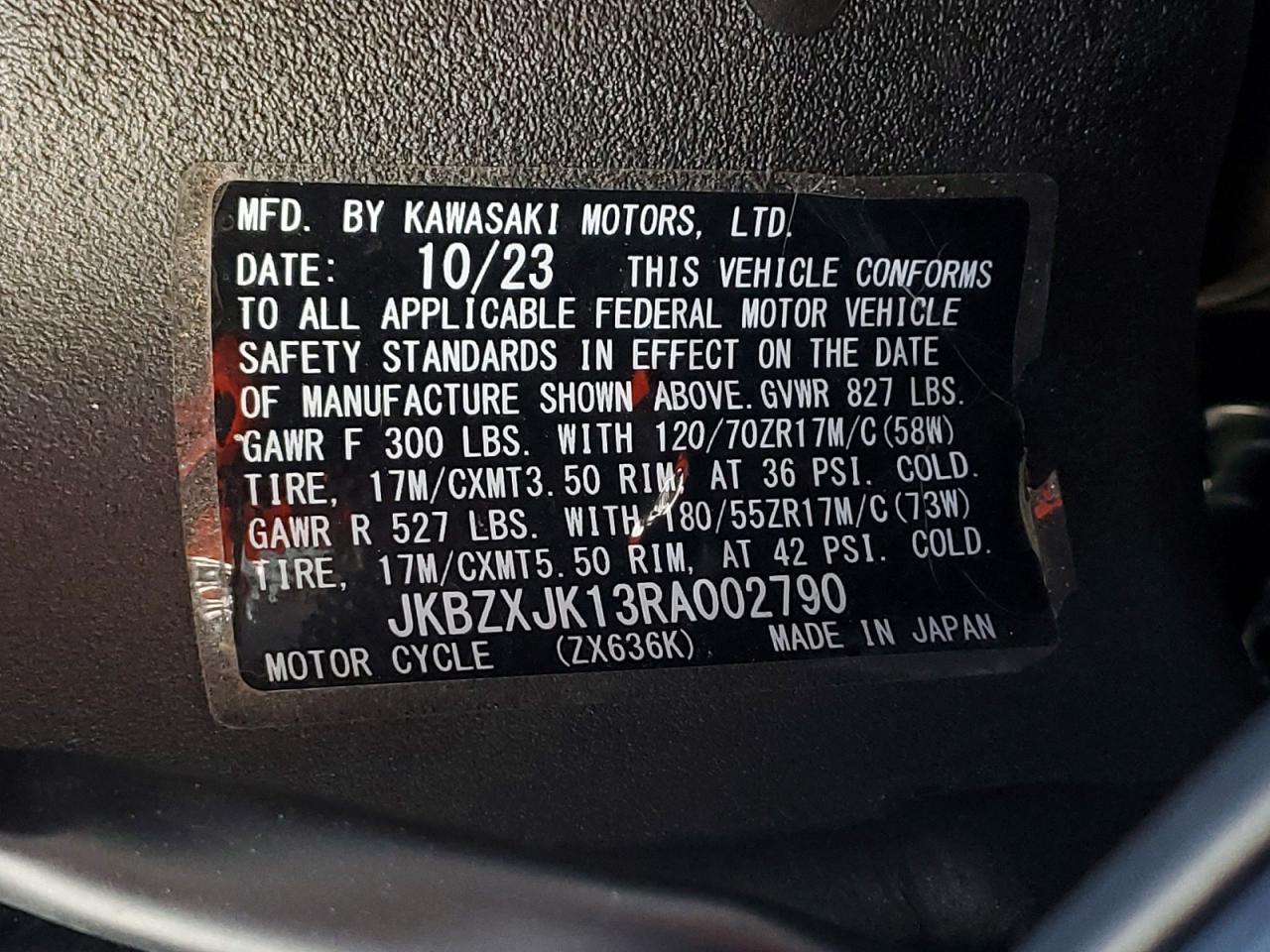 2024 Kawasaki ZX636 K