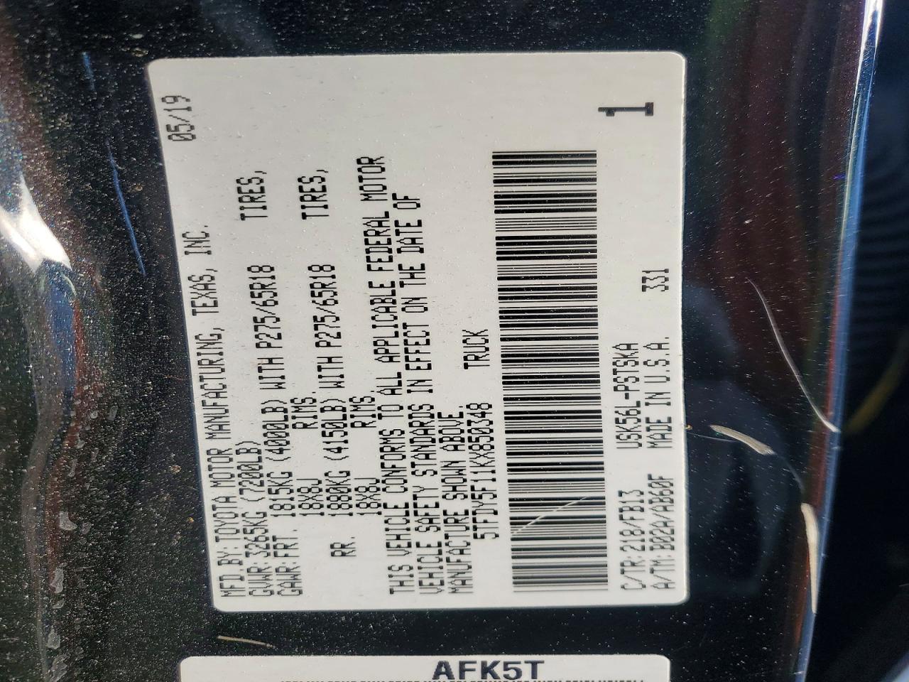 2019 Toyota Tundra SR5