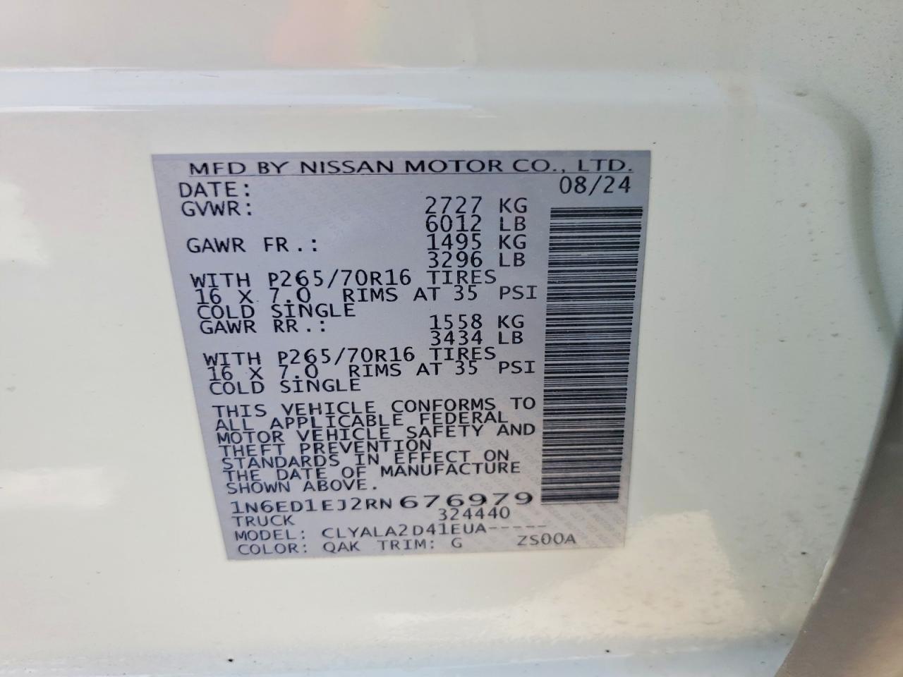 2024 Nissan Frontier S