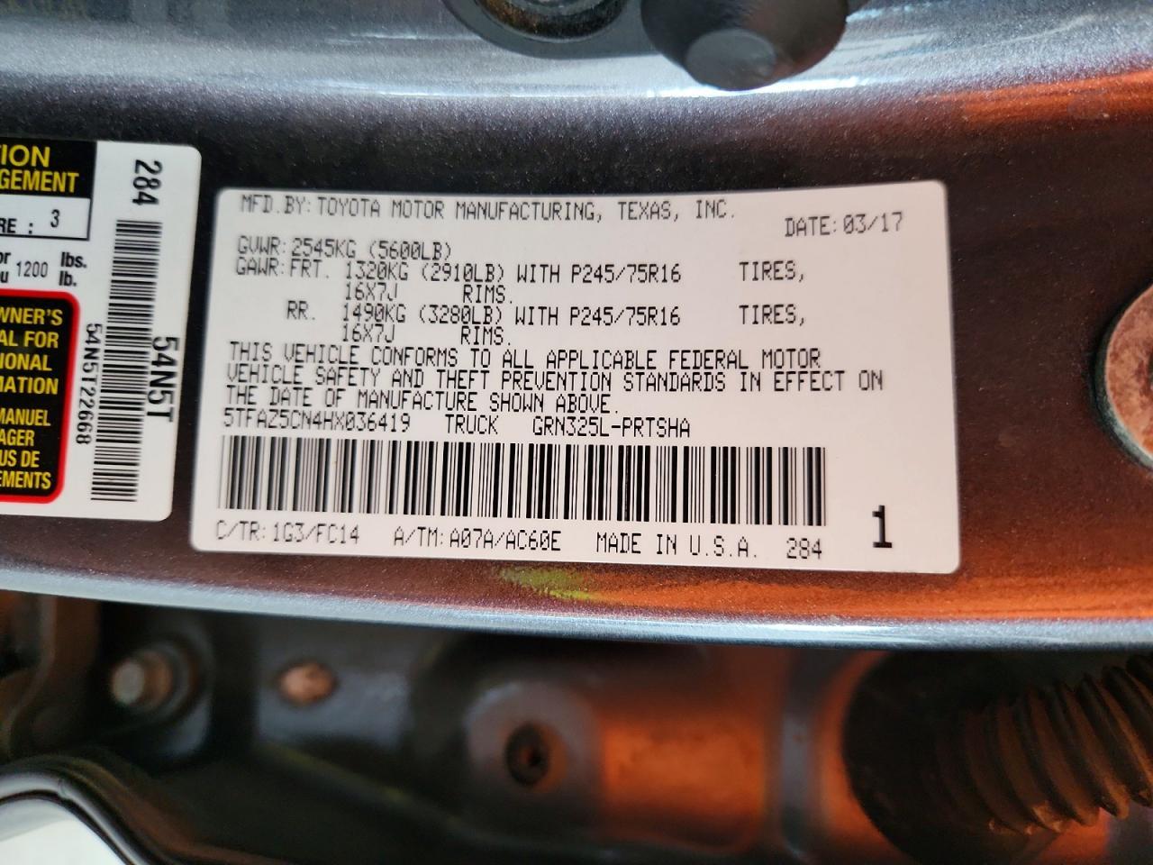 2017 Toyota Tacoma SR5 V6