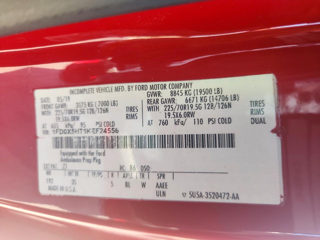 2019 Ford F550 Super Duty