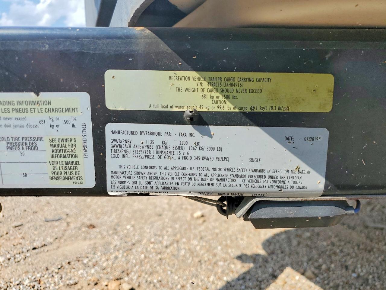 2019 Taxa Cricket Camper