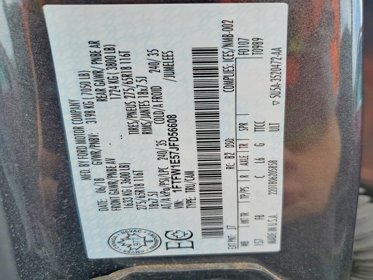 2018 Ford F150 Supercrew