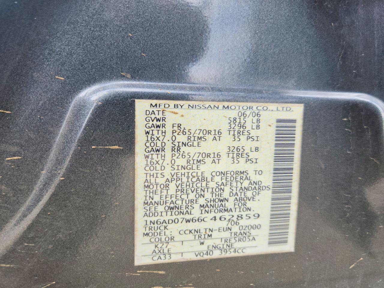2006 Nissan Frontier SE