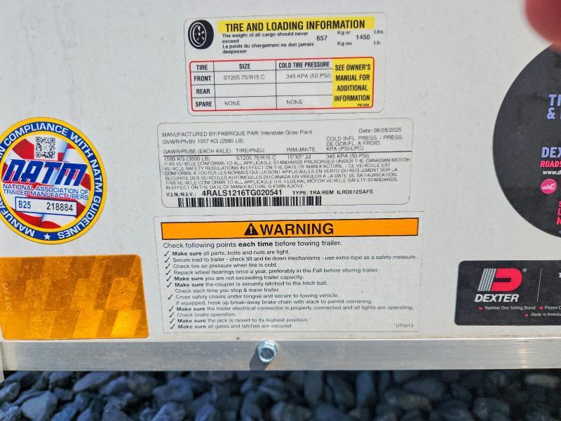 2026 Interstate ILRD612SAFS Enclosed Cargo Trailer