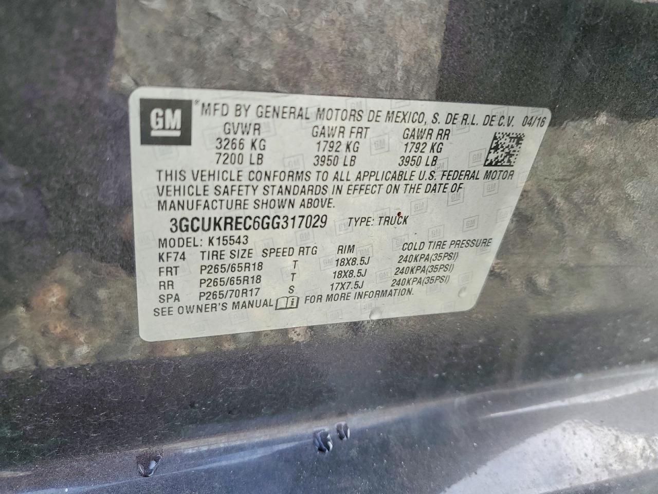 2016 Chevrolet Silverado K1500 LT
