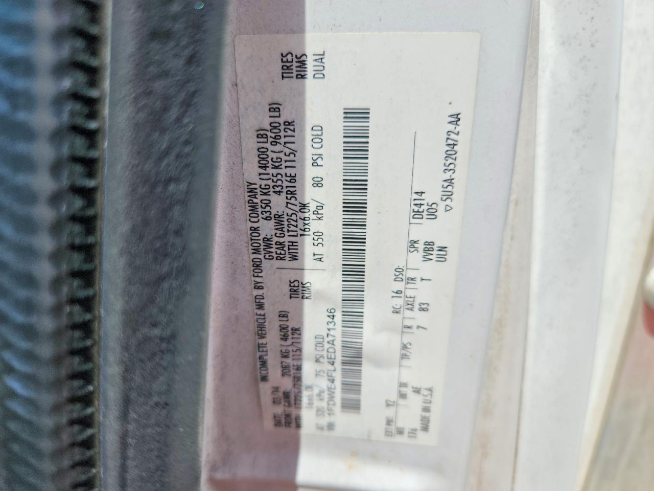 2014 Ford E450 BOX Truck