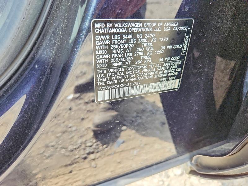 2022 Volkswagen Atlas Cross Sport SE
