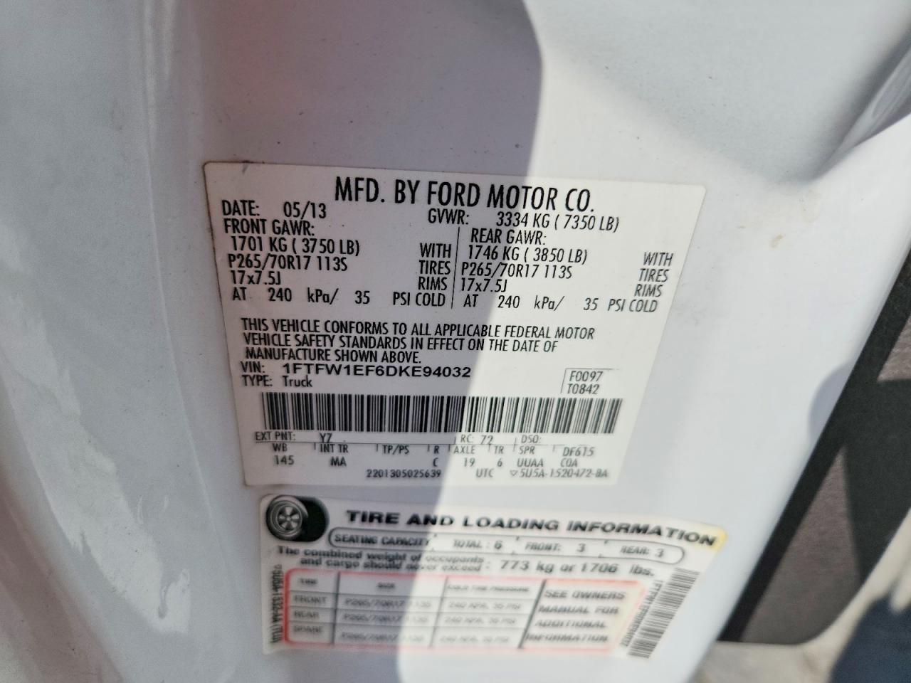 2013 Ford F150 Supercrew