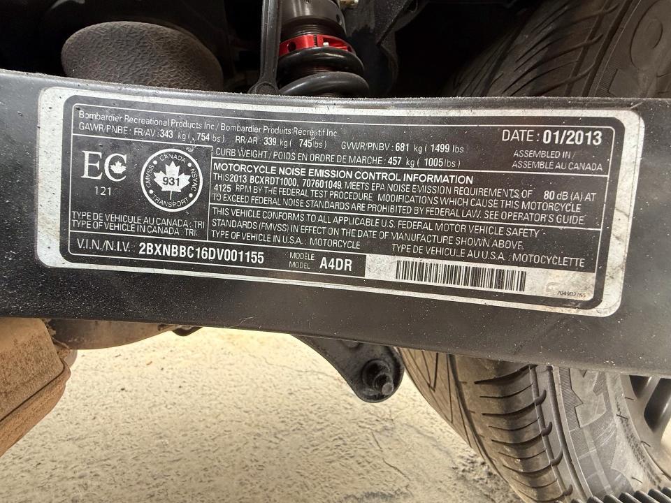2013 Can-Am Spyder Roadster RT