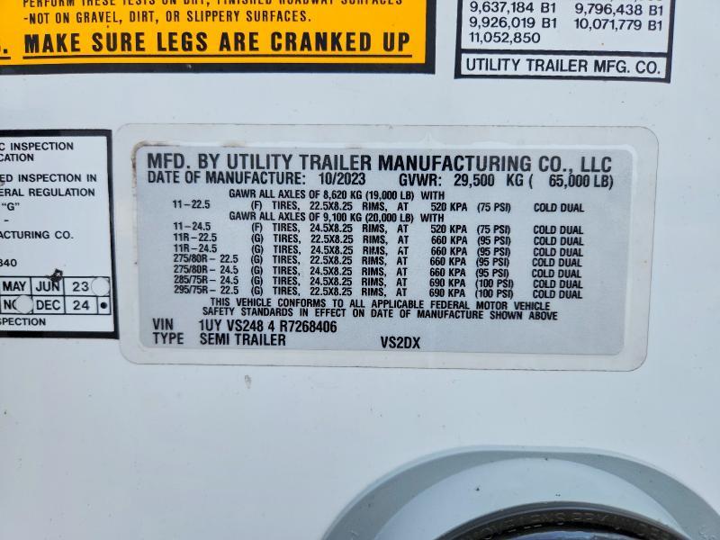 2024 Utility VS2DX DRY Van Trailer