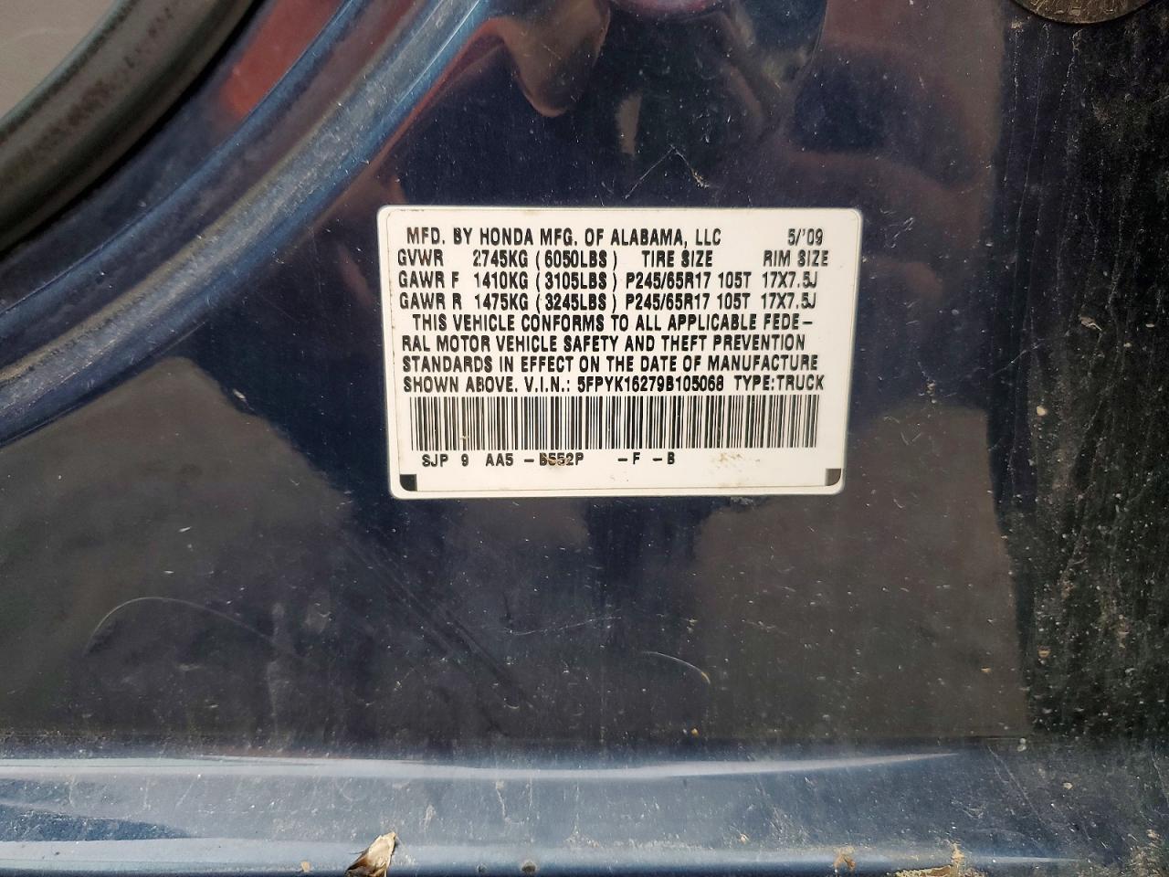 2009 Honda Ridgeline RT