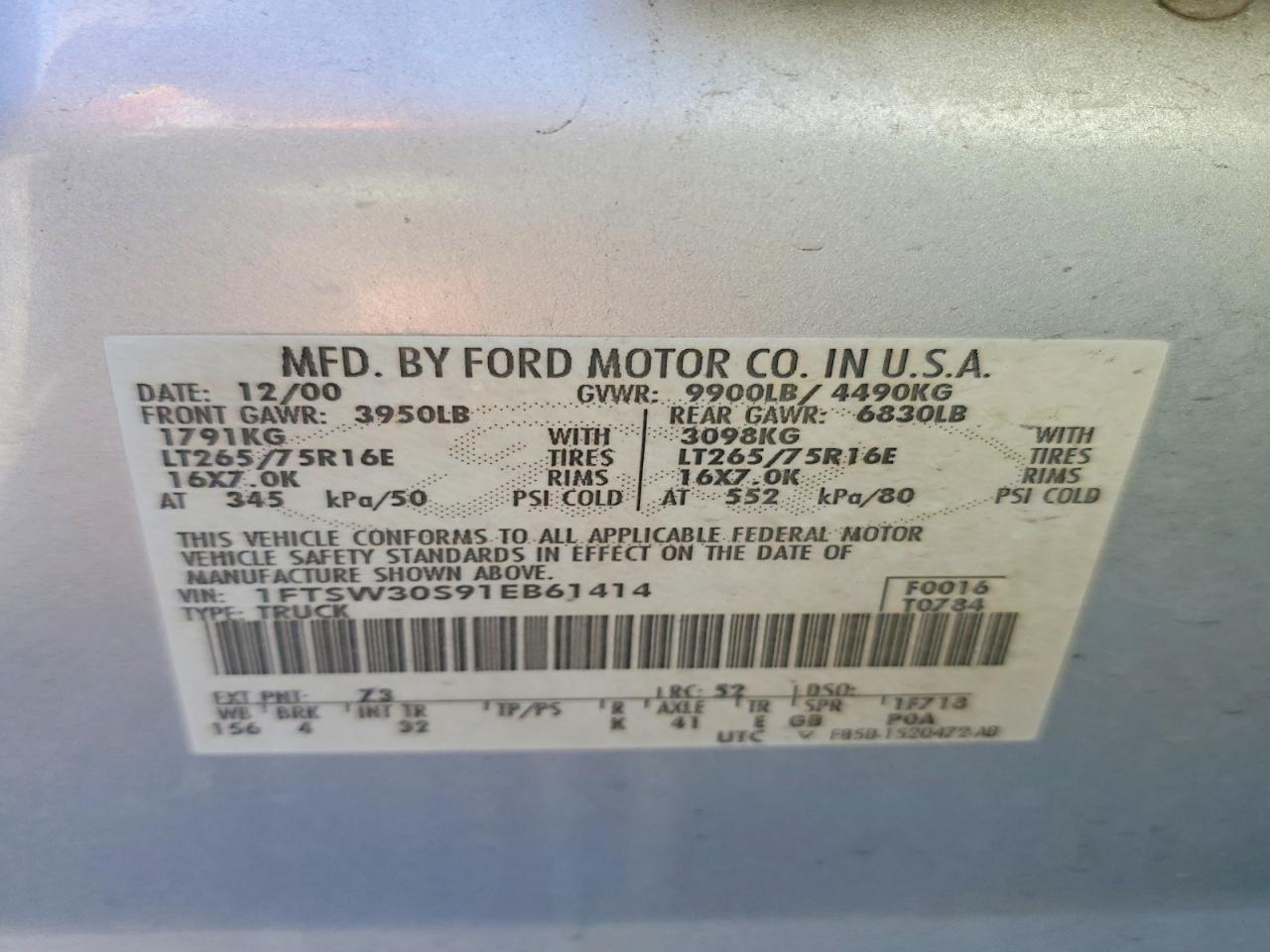 2001 Ford F350 SRW Super Duty