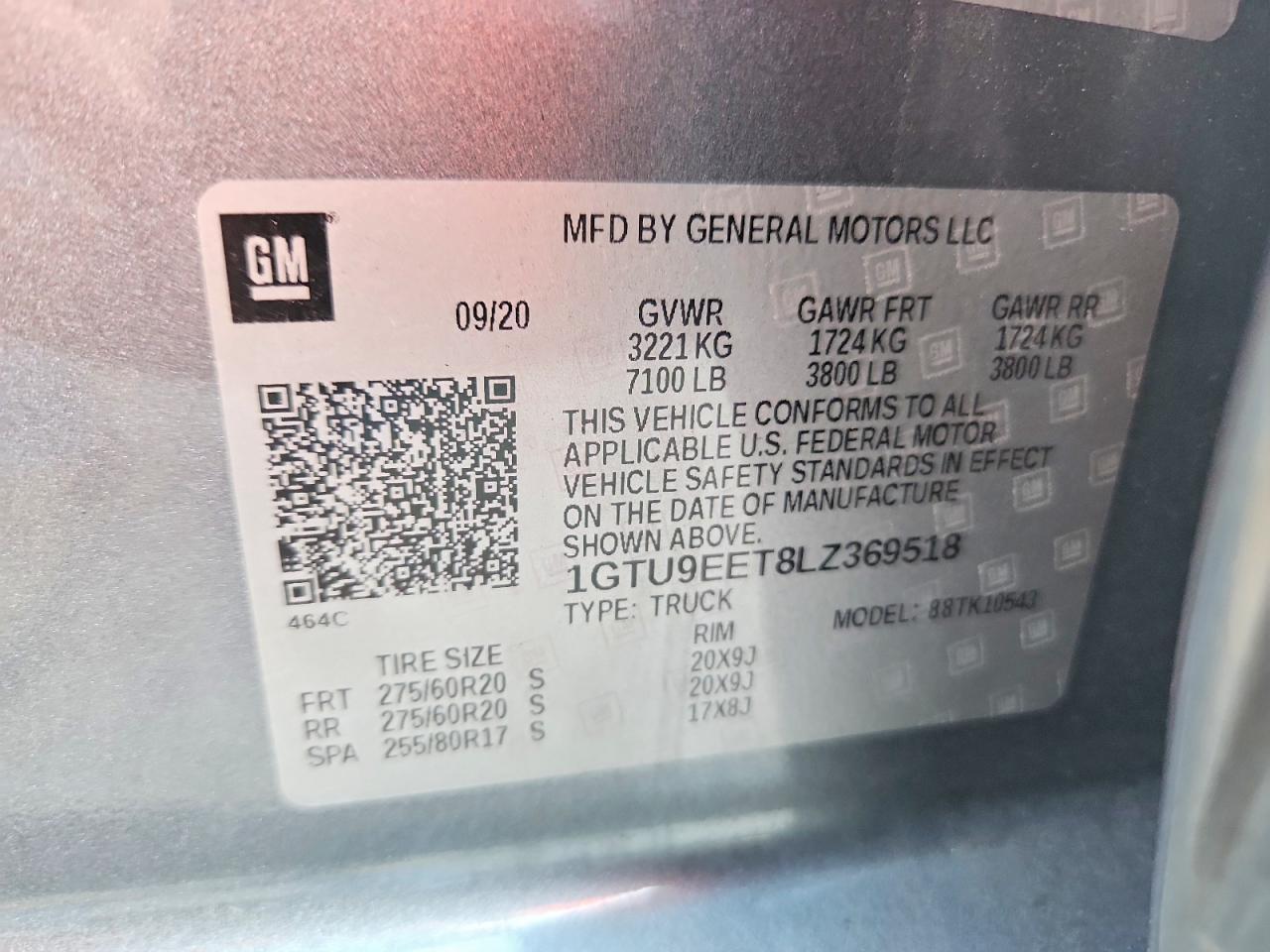 2020 GMC Sierra K1500 AT4